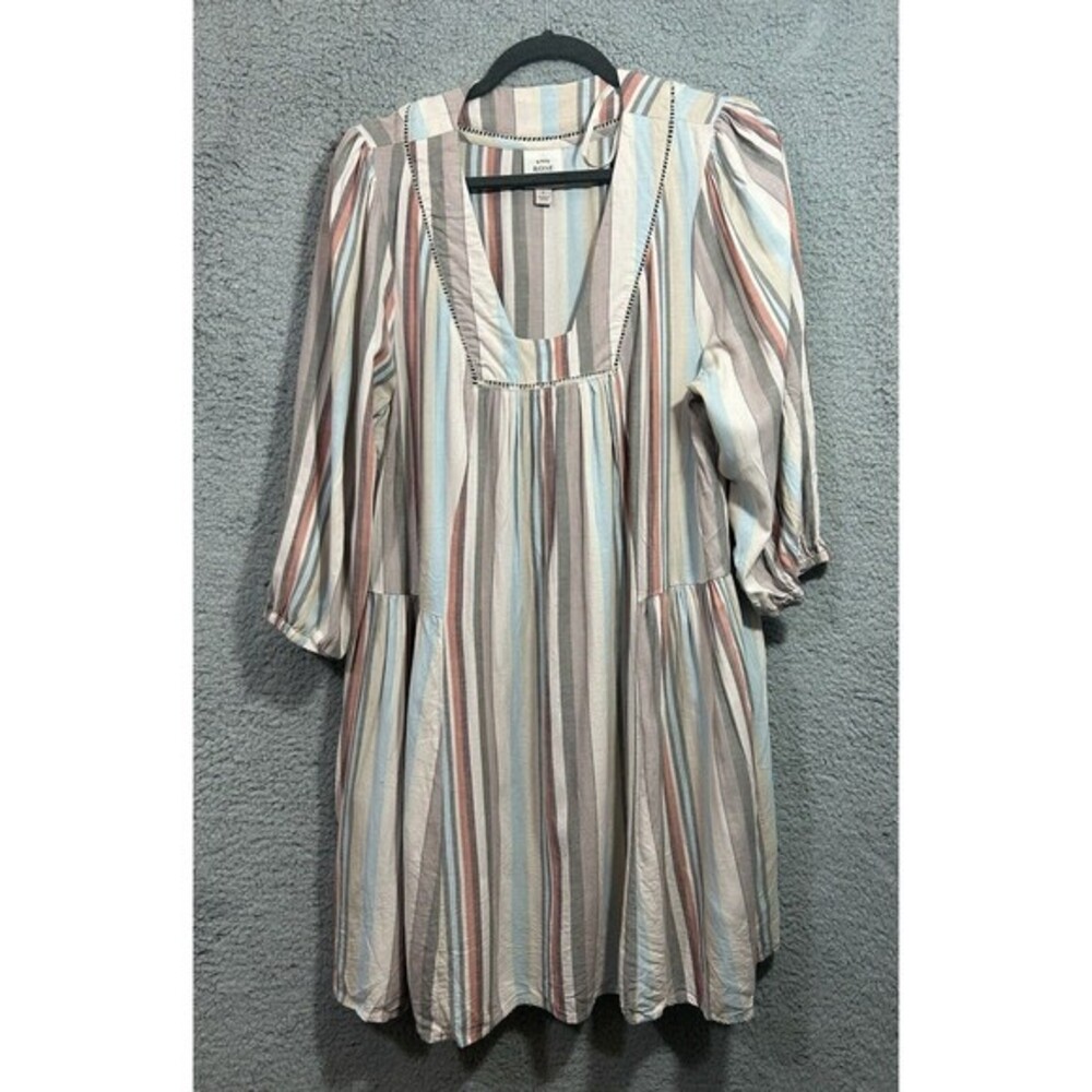 Knox Rose Dress Large Multicolor Striped Flowy Women